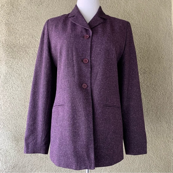“Amanda Smith” Purple Heather Jacket size 8 - Picture 2 of 13